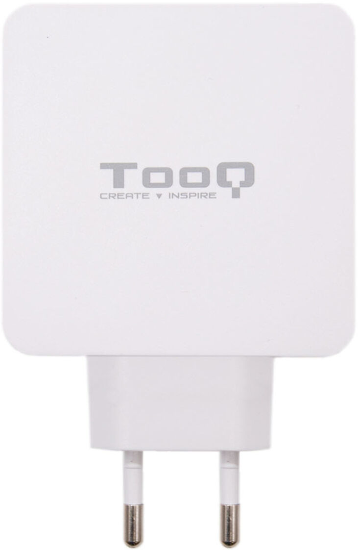 Cargador Tooq Duplo USB-C PD + USB-A QC 3.0 48W Blanco image number 0