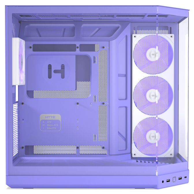 Caja E-ATX Hyte Y50 Vidrio Templado Taro Milk image number 4
