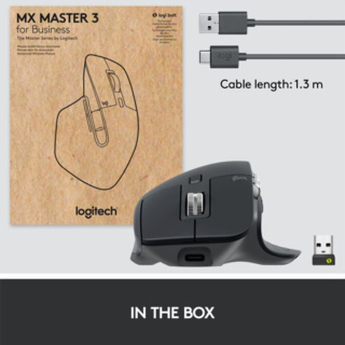Rat&oacute;n &Oacute;ptico Logitech MX Master 3S For Business Wireless 8000DPI Graphite image number 7