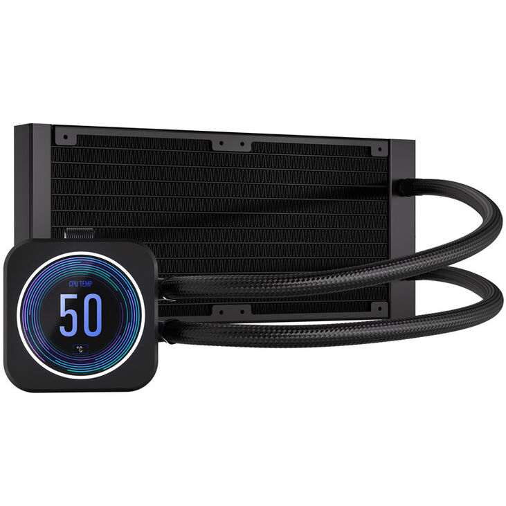 Refrigeración Líquida CPU Corsair iCUE H100i Elite XT LCD Display 240mm Negro image number 1
