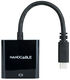 Adaptador NanoCable USB-C M para VGA F 10 CM Negro image number null