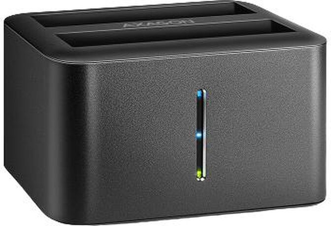Mini Dual Dock AXAGON ADSA-D25 USB 3.2 Gen 1 - 2x SATA 6G 2.5" SSD/HDD image number 1