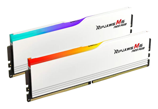 G.Skill Kit 32GB (2 x 16GB) DDR5 6000MHz Ripjaws M5 Neo RGB EXPO CL36 Blanca  - F5-6000J3636F16GX2-RM5NRW image number 1