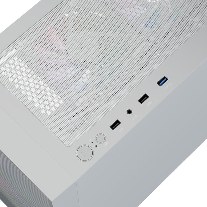 Caja ATX Aerocool B508A Flow ARGB Vidrio Templado Blanco image number 3