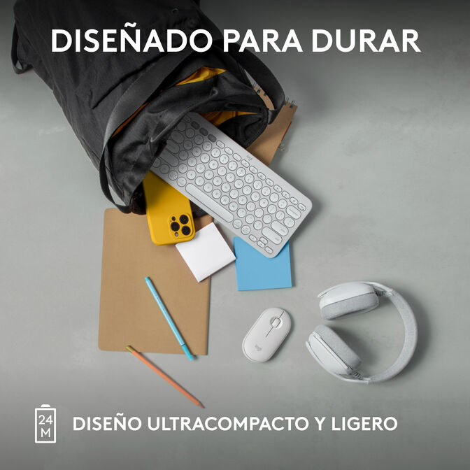 Rat&oacute;n Logitech Pebble 2 M350s Bluetooth Blanco image number 16