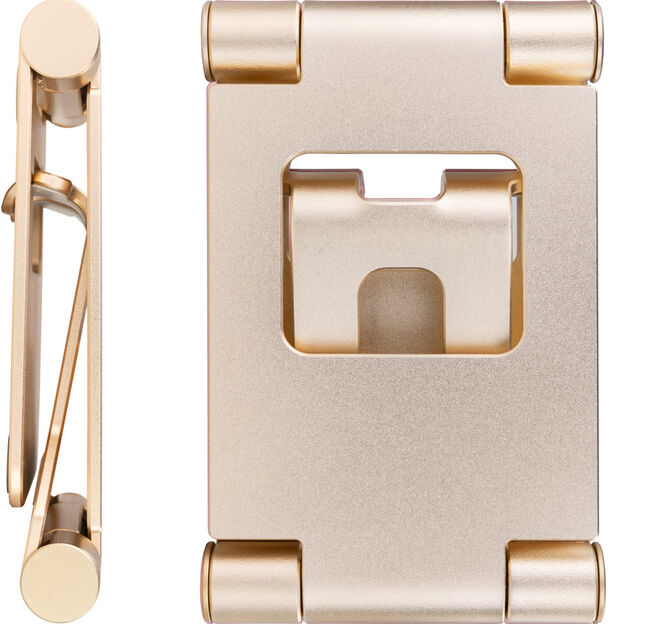 Soporte Mesa Tooq Ajustable p/ Smartphone/Tablet Max. 10" Dorado image number 5