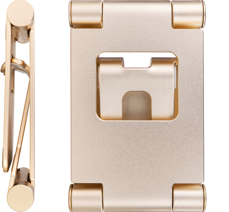 Soporte Mesa Tooq Ajustable p/ Smartphone/Tablet Max. 10" Dorado image number 5