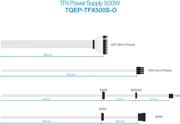 Fuente Alimentación Tooq TQEP-TFX500S-O TFX 500W image number 4