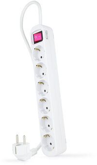 Regleta NanoCable 6 Tomas com switch 1.4 M Blanco