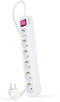 Regleta NanoCable 6 Tomas com switch 1.4 M Blanco