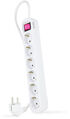 Regleta NanoCable 6 Tomas com switch 1.4 M Blanco image number null