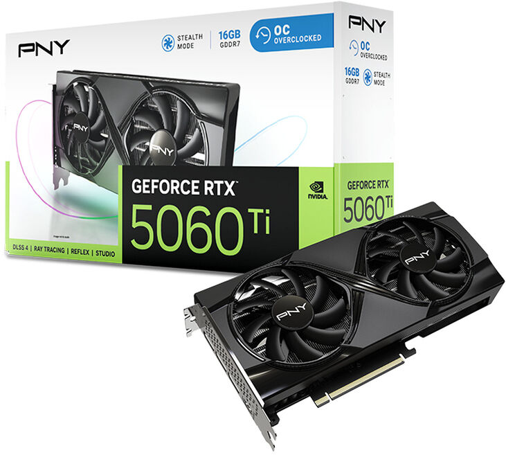 Tarjeta Gráfica PNY GeForce® RTX 5060 Ti Dual Fan OC 16GB GDDR7 DLSS4 image number 9
