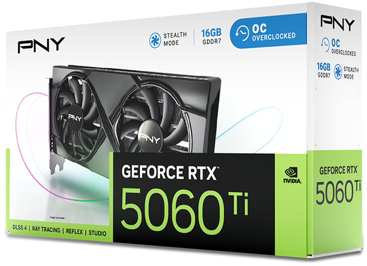 Tarjeta Gráfica PNY GeForce® RTX 5060 Ti Dual Fan OC 16GB GDDR7 DLSS4 image number 8