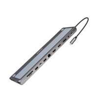 Docking Station Ewent EW1150 USB-C 12-em-1 Gris