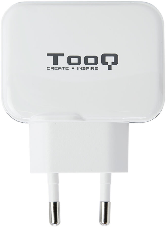 Cargador Tooq 2x USB 5V 3.4A com Controlo AI - Blanco image number 1
