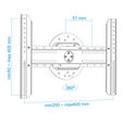Soporte de Pared Tooq Rota&ccedil;&atilde;o 360&ordm; 37" a 70" Max. 50Kg Negro image number null