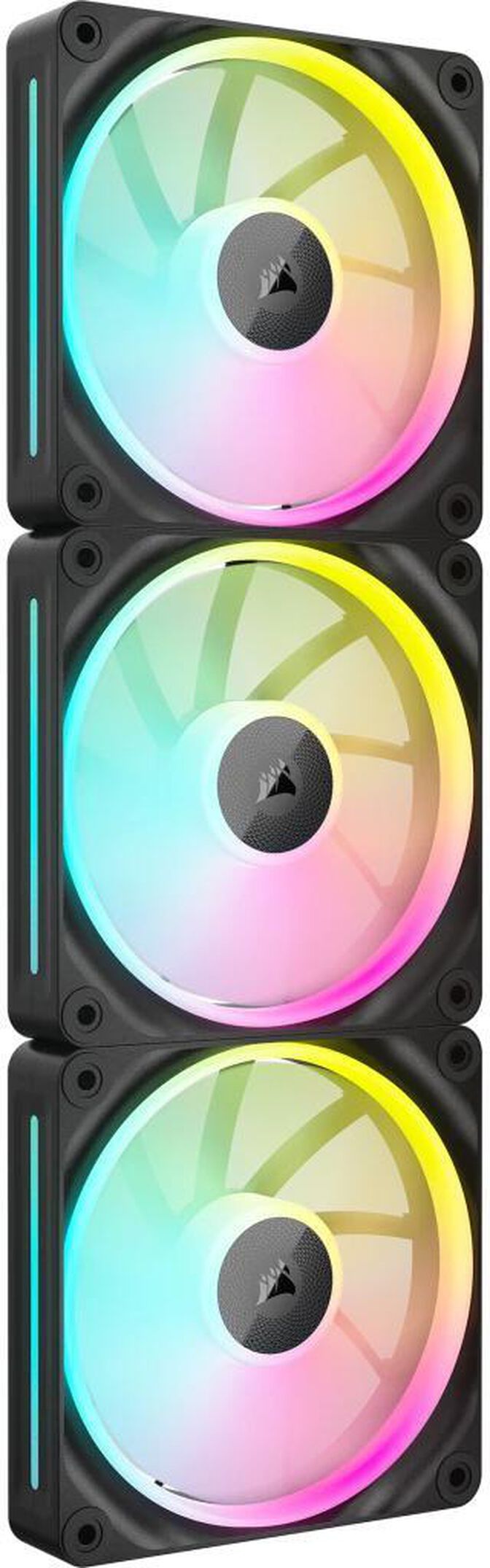 Ventilador 120mm Corsair 2400RPM iCUE Link LX120 RGB 4 Pinos PWM Negro (Pack 3) image number 0