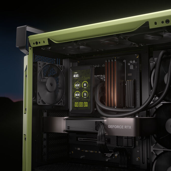 Torre E-ATX Corsair WARTHOG RS Perfomance Mil Green Cristal Templado image number 20