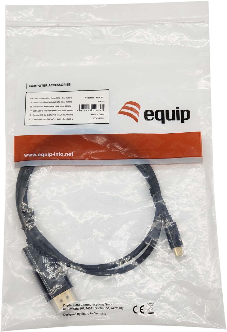 Cable Equip USB-C > DP M/M 1.0M 4K/60Hz image number 3