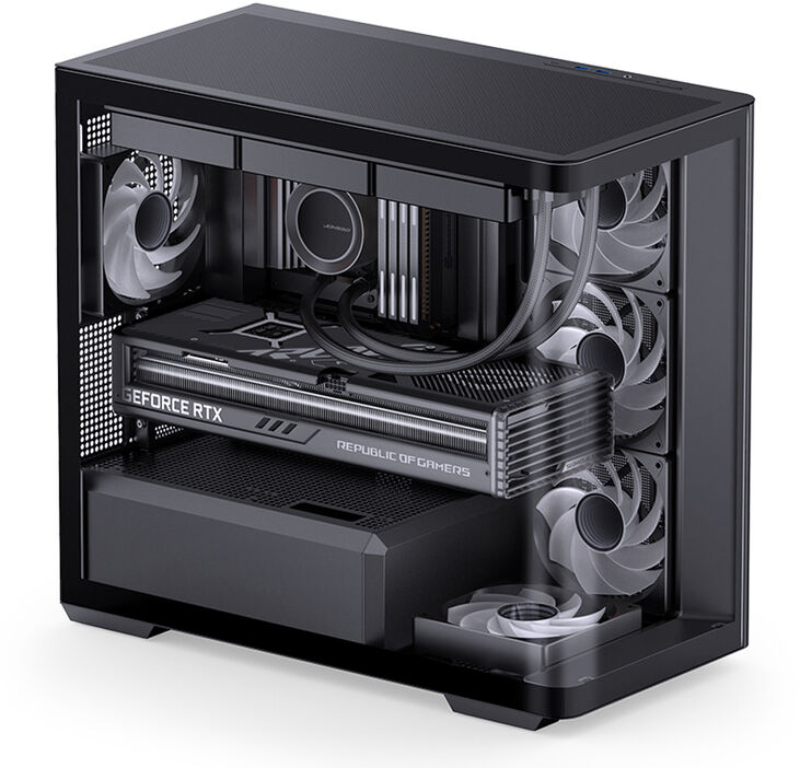 Caja Micro-ATX Jonsbo D300 Vidrio Templado Negro image number 5