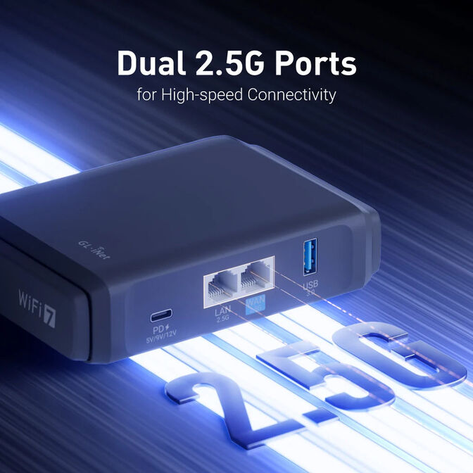 Router de Viagem GL.iNet GL-BE3600 Slate 7 Wireless BE3600 Wi-Fi 7 Dual Band image number 5