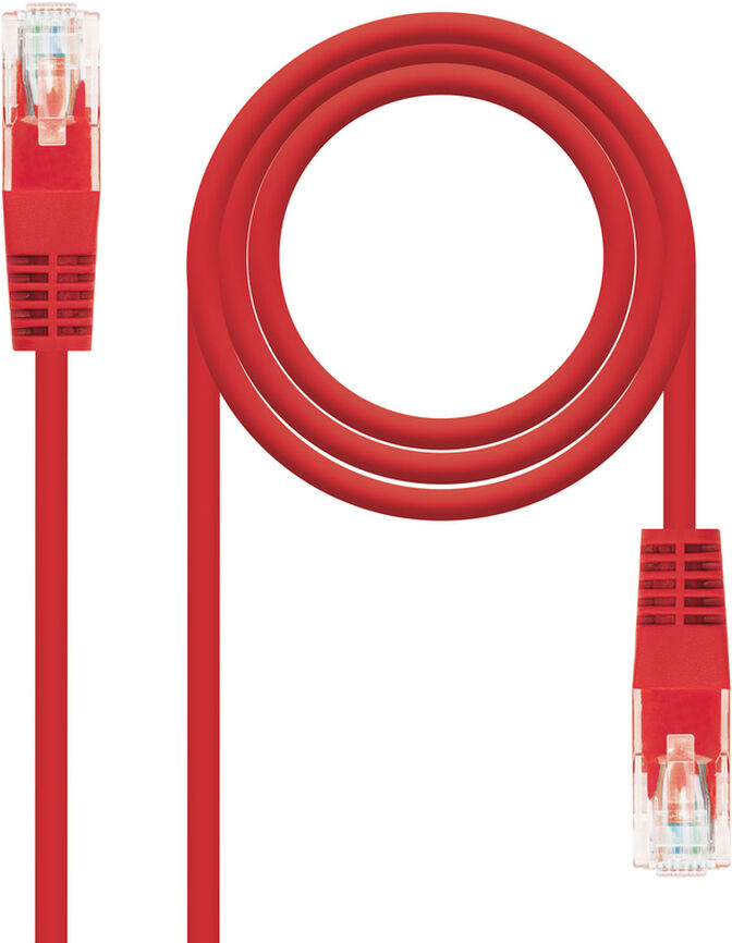 Cable de Red NanoCable RJ45 CAT.6 UTP AWG24 1 M Rojo image number 0