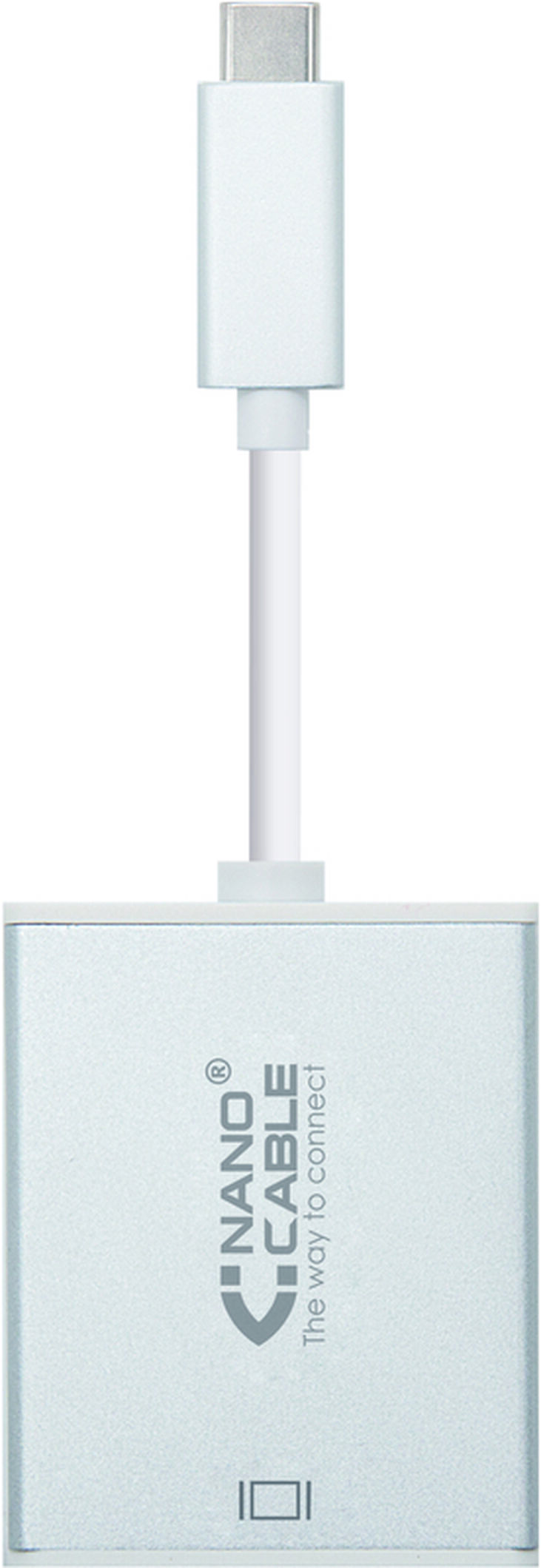 Adaptador NanoCable USB-C M para DisplayPort F 15 CM Aluminio image number 0