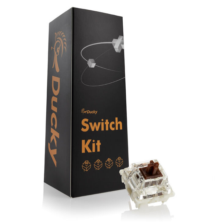 Pack 110 Switches Ducky Gateron G Pro Brown RGB, Mecánicos, 3-Pin, Táctil, MX-Stem, 55g image number 0