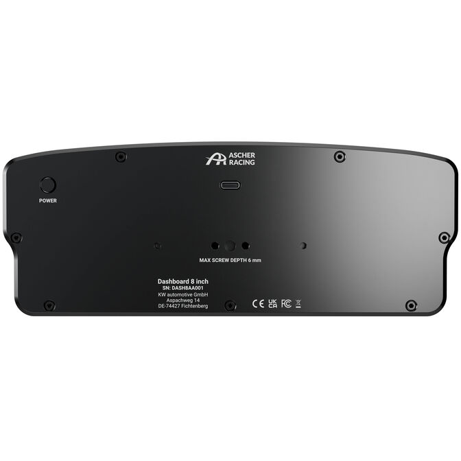 Dashboard Ascher Racing de 7,85" con pantalla t&aacute;ctil y 26 LED RGB image number 2