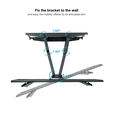 Soporte de Pared Tooq Inclinable 6 Pivotes 32" a 80" M&aacute;x. 40kg Negro image number null