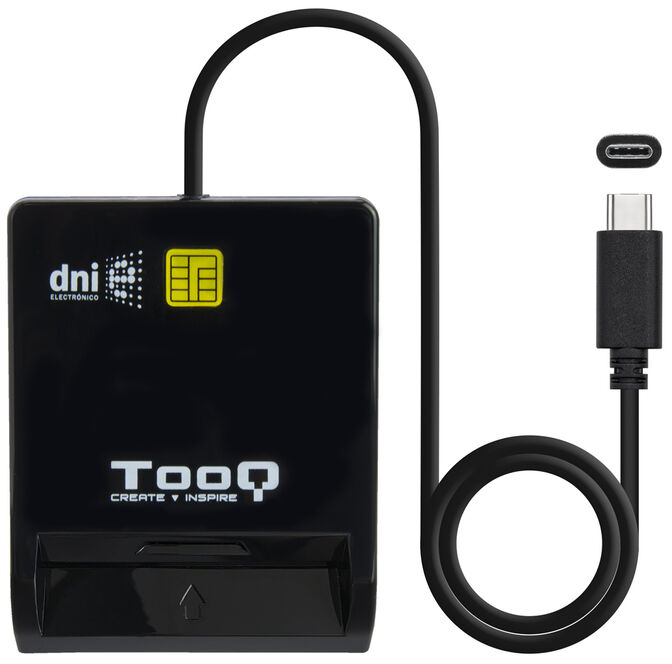 Lector de Tarjetas Tooq - Tarjeta Inteligentes / DNIe 4.0 / SIM USB-C Negro image number 2