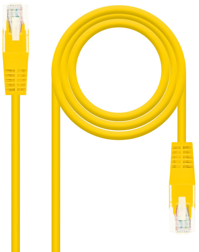 Cable de Red NanoCable RJ45 UTP CAT.5E AWG24 3 M Amarillo image number 0