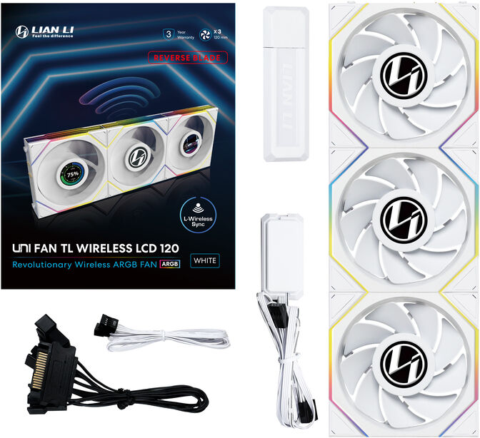 Ventilador Lian Li UNI FAN TL120 LCD Wireless RGB Reverse PWM Blanco 120mm (Pack 3) image number 8