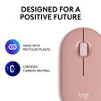 Rat&oacute;n Logitech Pebble 2 M350s Bluetooth Rosa image number null