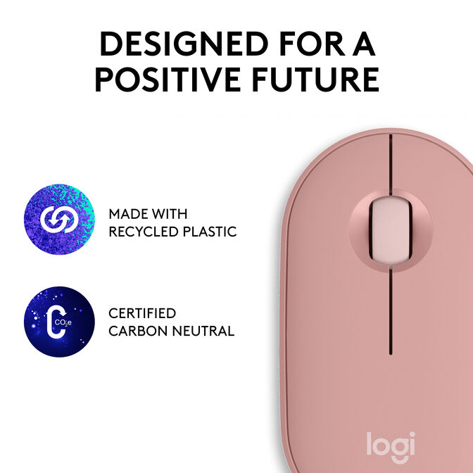 Rat&oacute;n Logitech Pebble 2 M350s Bluetooth Rosa image number 2