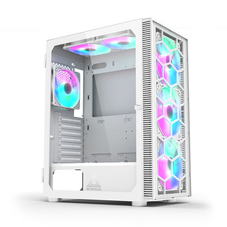 Caja ATX Montech X3 Glass RGB Vidrio Templado Blanco image number 3