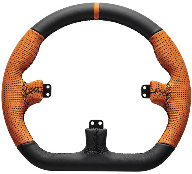Asetek SimSports GT Rim - Closed D, Cuero Naranja image number 1