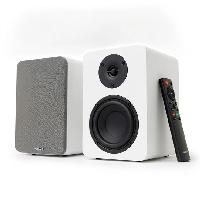 Colunas Hi-Fi Vulkkano A4 ARC MKII 60W Bluetooth HDMI ARC Brancas image number 1