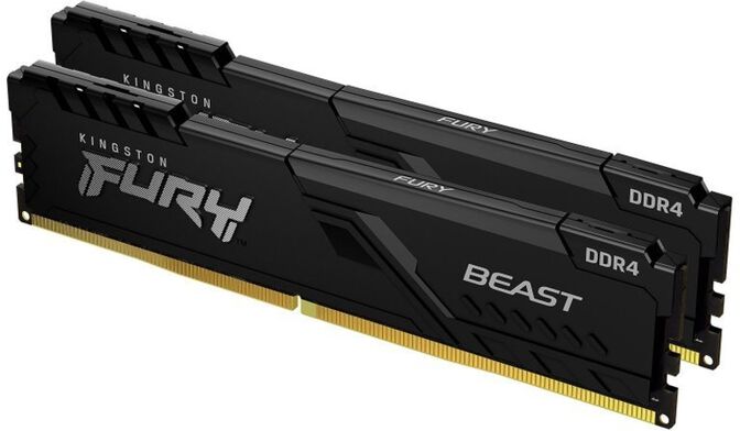 Kingston Kit 32GB (2 x 16GB) DDR4 3200MHz FURY Beast Negro 1R  CL16 image number 0