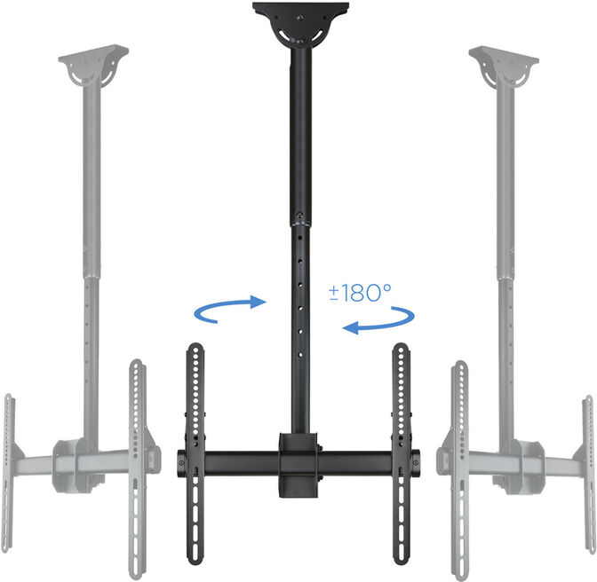 Soporte de Techo Tooq Tilt GiRat&oacute;nrio e Extens&iacute;vel 32" a 55" Max. 50kg Negro image number 3