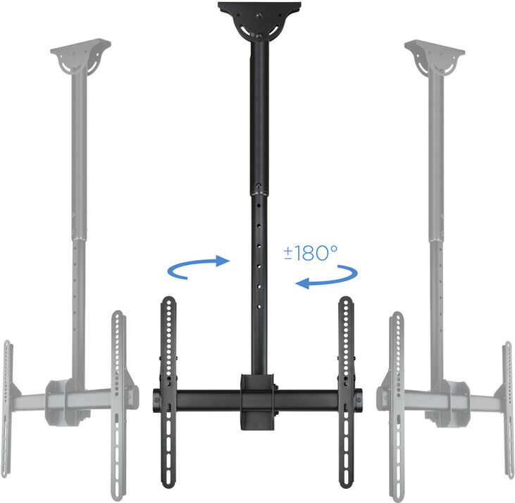 Soporte de Techo Tooq Tilt GiRatónrio e Extensível 32" a 55" Max. 50kg Negro image number 3