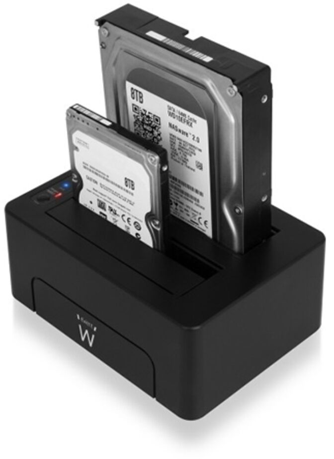 Dock HDD Ewent para Dual SSD/HDD 3.5" y 2.5" SATA - USB3.1 Gen 1 image number 1