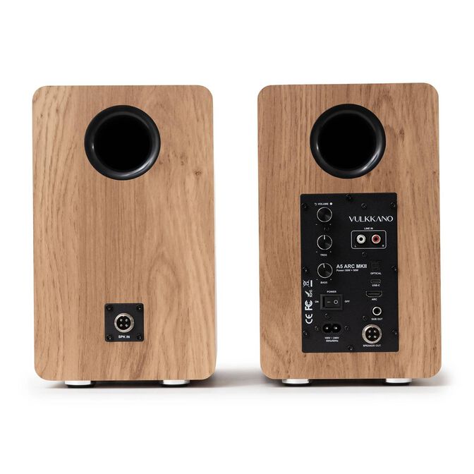 Altavoces Hi-Fi Vulkkano A5 ARC MKII 50W Bluetooth HDMI ARC Marrones image number 2