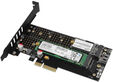 Adaptador PCIe 3.0 AXAGON PCEM2-DC  4x - DUAL M.2 SSD (NVMe + SATA), dual voltage image number null