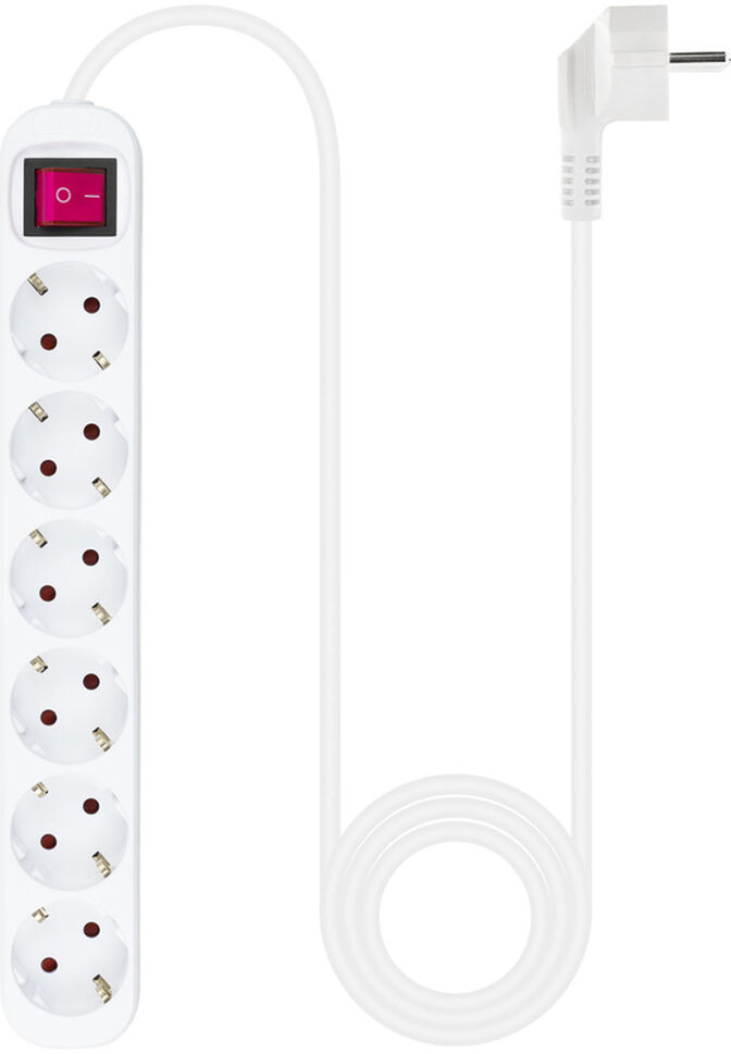 Regleta NanoCable 6 Tomas com switch 1.4 M Blanco image number 1