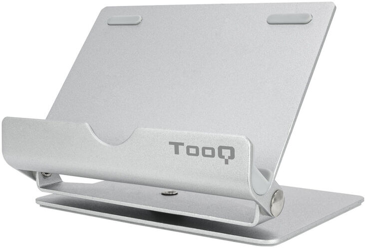 Soporte Mesa Tooq Ajustable y GiRatónrio para Smarphone/Tablet Plata image number 0