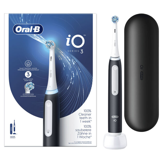 Cepillo de Dientes El&eacute;ctrico Oral-B iO Series 3N Matt Black con Estuche de Viaje image number 1