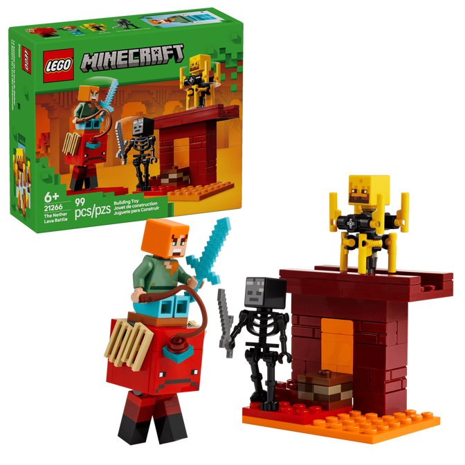 LEGO Minecraft: La Batalla de la Lava del Nether, 99 Piezas (21266) image number 0