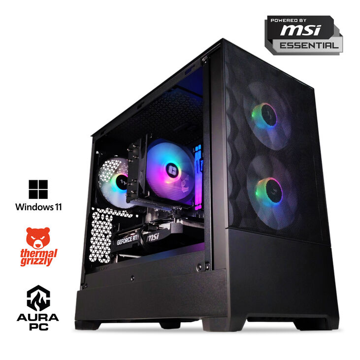 Ordenador AURA Gamer-PC Ryzen 5 7500F 32GB DDR5 1TB RTX 5060 Ti 16GB WiFi W11 image number 0