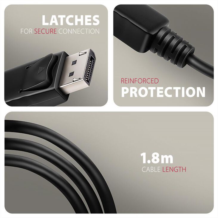 Adaptador Mini AXAGON RVD-HI20C2 DisplayPort para HDMI, 4K/60Hz 1,8m image number 2